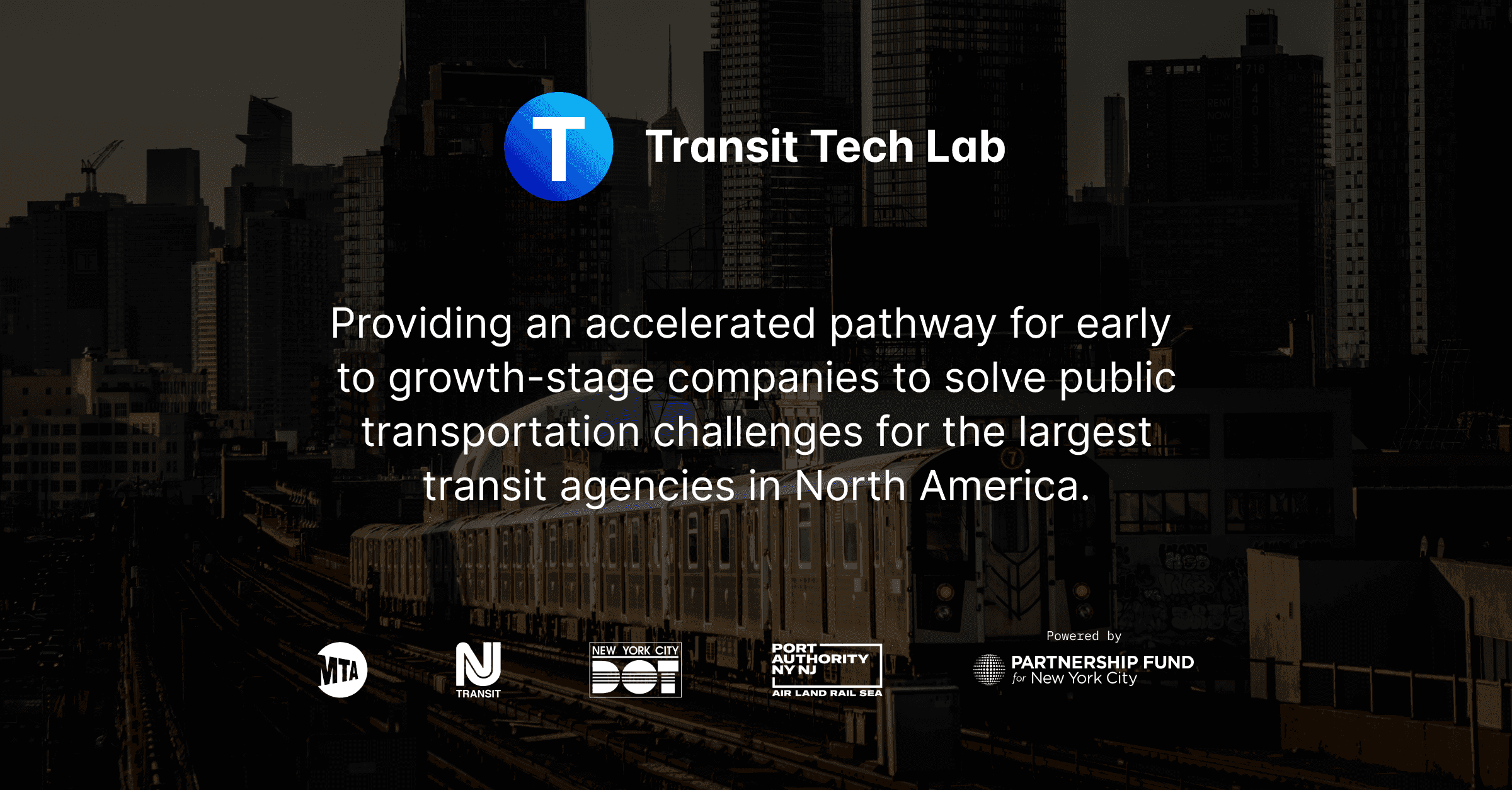 Transit Tech Lab: providing an accelerated pathway for companies to solve public transportation challenges